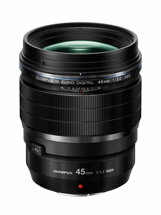 Olympus Mo Digital ED 45 mm F1.2 PRO Lens, Fast Fixed Focal Length, Suitable for All MFT Cameras (Olympus OM-D & PEN Models, Panasonic G Series), Black