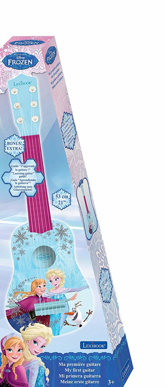 LEXIBOOK Disney Frozen Elsa My First Guitar for children, 6 nylon strings, 21’’ long, guide included, blue / purple, K200FZ - Image 4