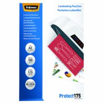 Fellowes Protect A3 175 Micron Glossy Laminating Pouches (Pack of 100), 5308803