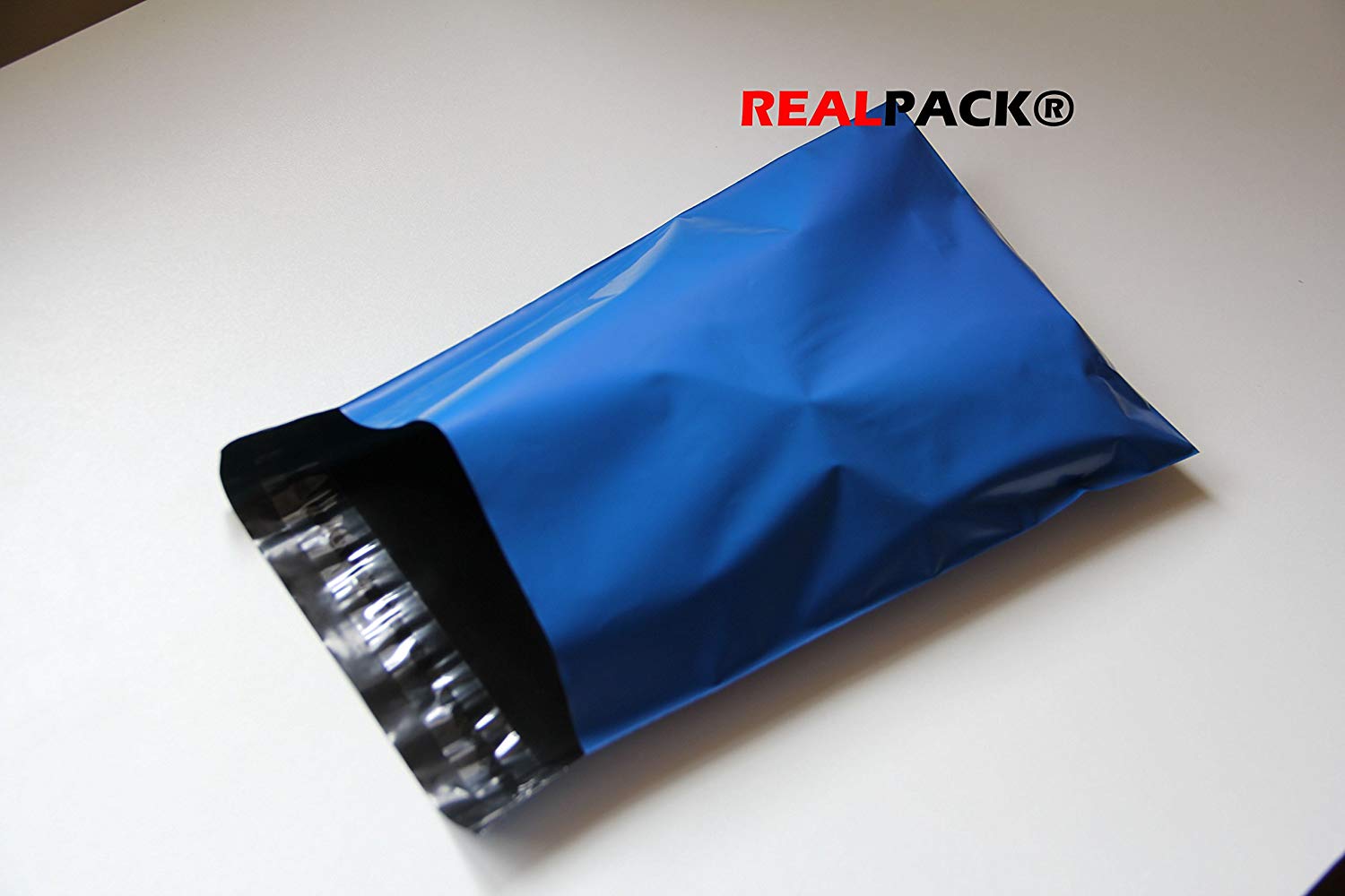 Realpack 100 x Blue Plastic Poly Mailing Bags Envelopes Size 10" x 14" 245mm x 345Mm+(40Mm Lip) - Image 3