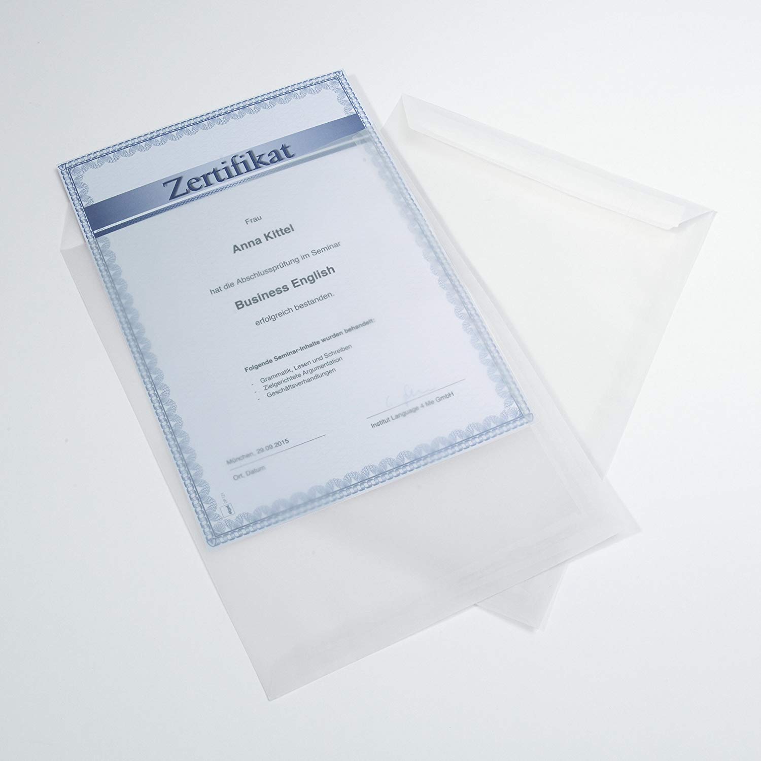 SIGEL DU330 Enveloppes, C4, 100 gsm, transparent, 25 Pieces - Image 2