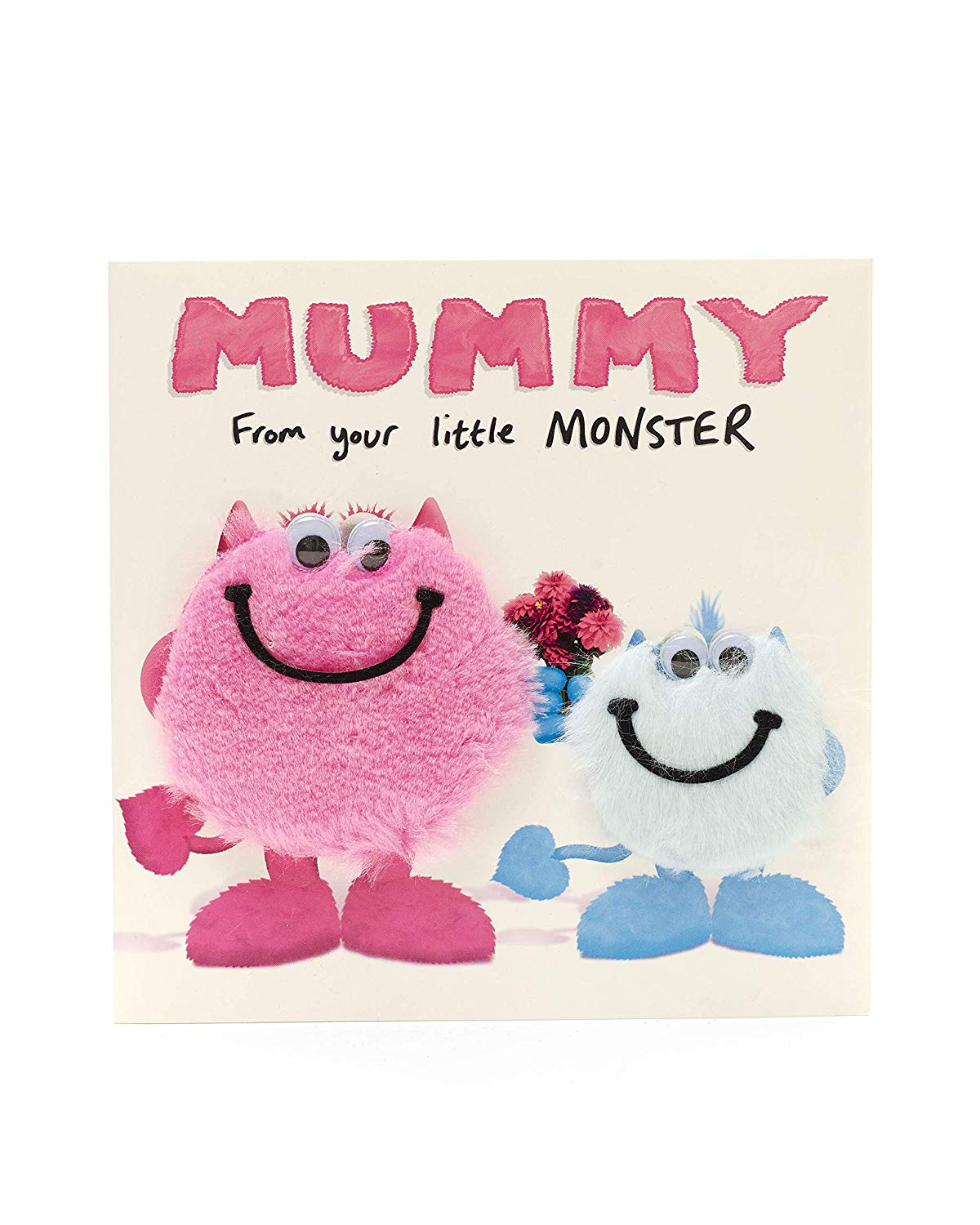 UK Greetings Birthday Card for Mummy - From Your Little Monster Design, Beige, 159mm x 159mm