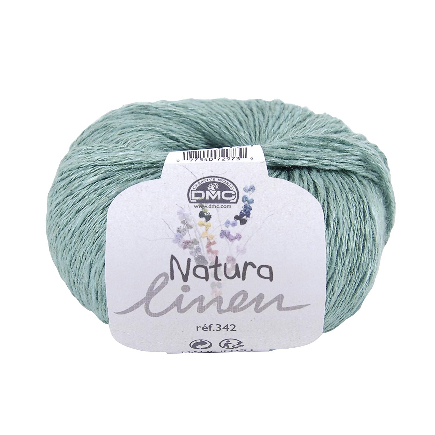 DMC Natura Linen, Green(08), 50g, 8 x 8 x 5 cm