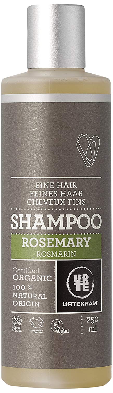 Urtekram Rosemary Shampoo, Fine/Thin Hair, 250 ml, 250 ml (Pack of 1)