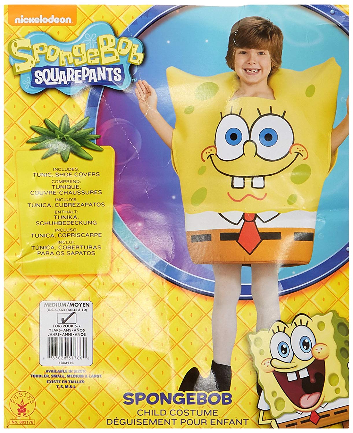 Official Rubie's Nickelodeon Spongebob Squarepants Movie Fancy Dress, Childs Tabard Costume, Size Medium Age 5-7 Years,Multicolour - Image 2
