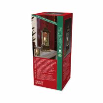 Konstsmide 2888-000 LED Snow Globe Lantern "Santa Scene", Water Filled/Water Spinner/Indoor (IP20) with 5 Hour Timer/Battery Operated: 3xC 1.5V (excl.)/Christmas Lantern 1 Warm White Diodes