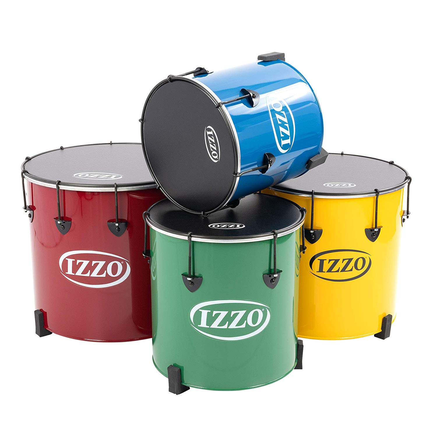 Izzo 98 Nesting Castle Surdos (Pack of 4), Black,Blue,Green