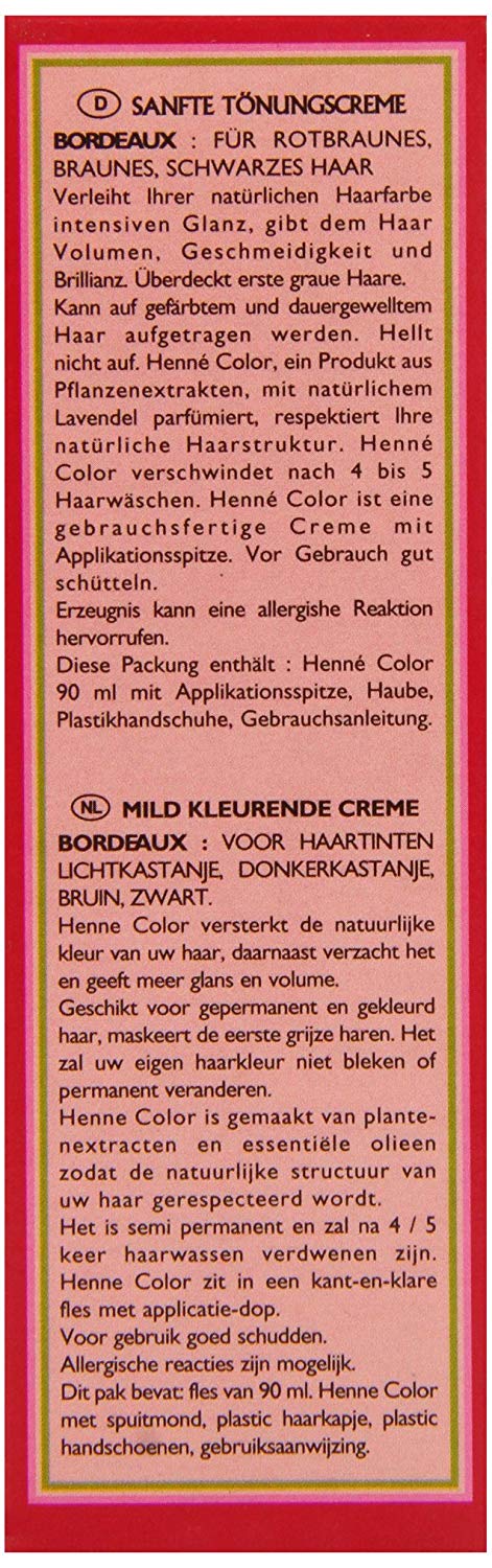 Henne Color Burgundy Henna Hair Colouring Cream 90 ml, bordeaux, 90 ml (Pack of 1) - Image 2