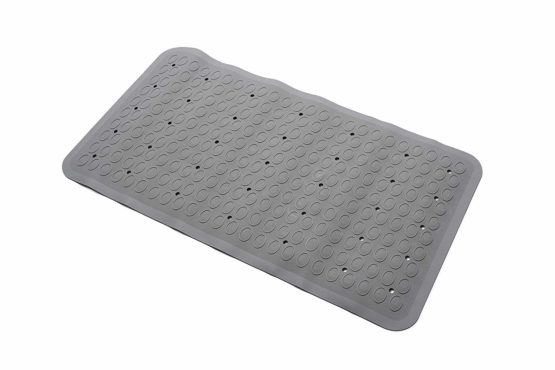 Croydex AG220531H Anti-Bacterial Raised Oval Rubber Bath Mat, Grey with Hygiene 'N' Clean - Image 3
