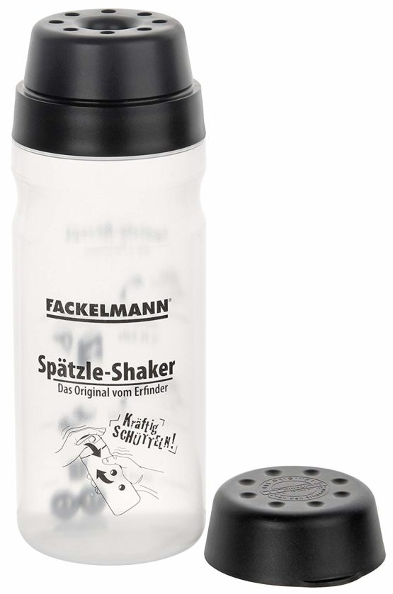 Fackelmann Plastic/Stainless Steel Spatzle-Shaker, White/Black, 21 x 7.5 x 5.5 cm - Image 2