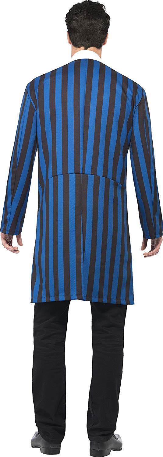 Smiffys Duke of the Manor Costume, Blue with Jacket, Mock Shirt & Bow Tie, Halloween Adult Fancy Dress, Vampire Dress Up Costumes - Image 3
