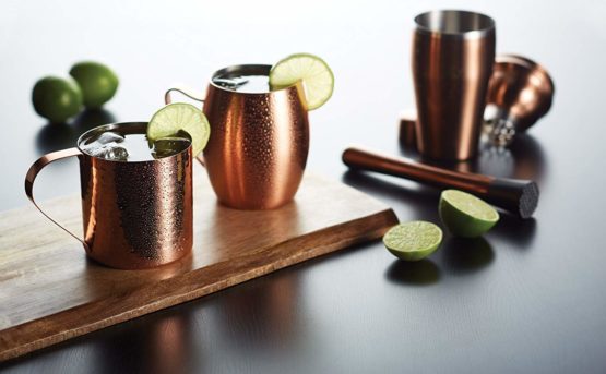 BarCraft BCLLMULE Moscow Mule Mug with Hammered Copper Finish, Stainless Steel, 550 ml - Image 3