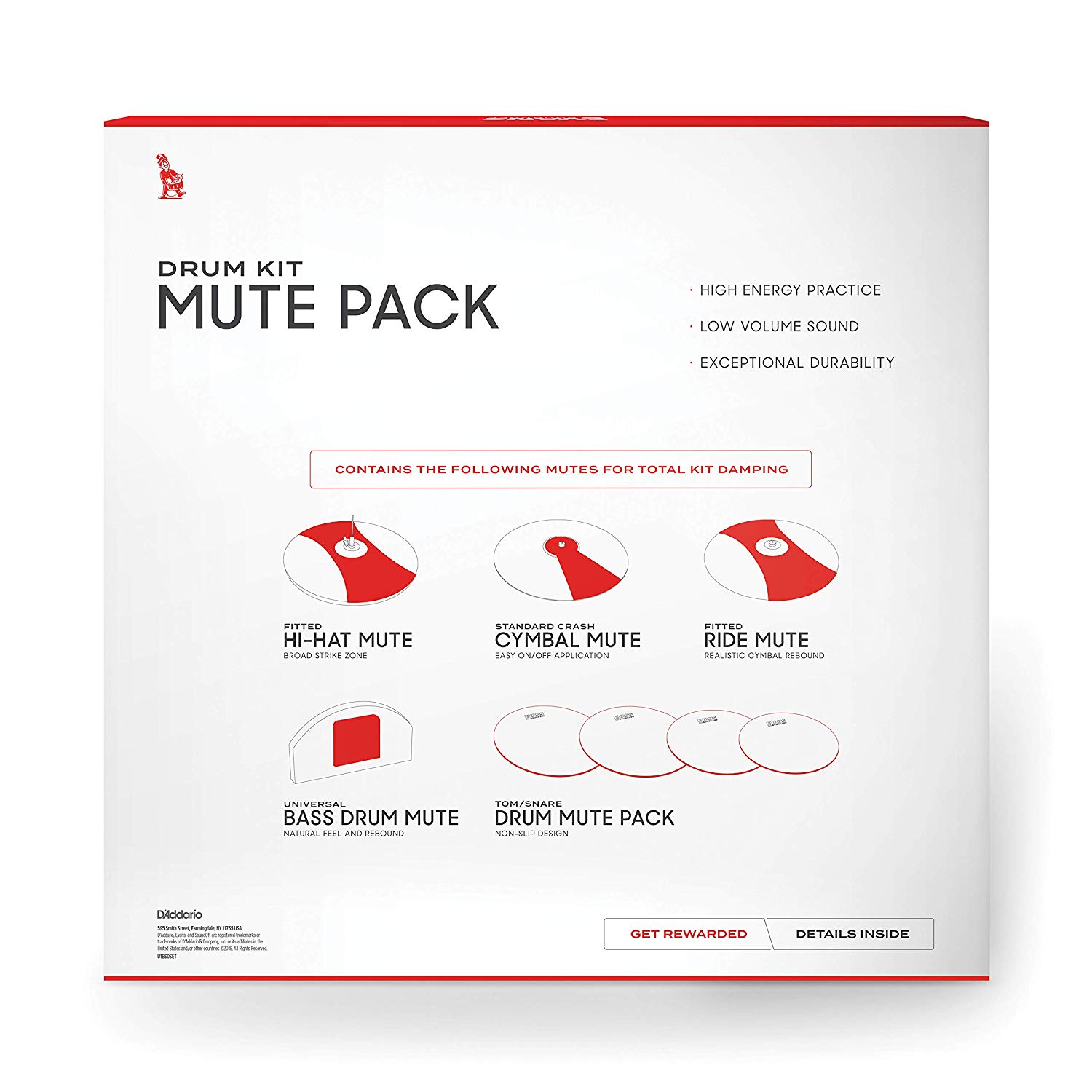 Evans Soundoff Drum Mute Pads, Full Box Drum Pad Set, Drum Mutes Pack, 3 Cymbals, 4 Tom/Snare, and 1 Bass Drum Mute - Image 3