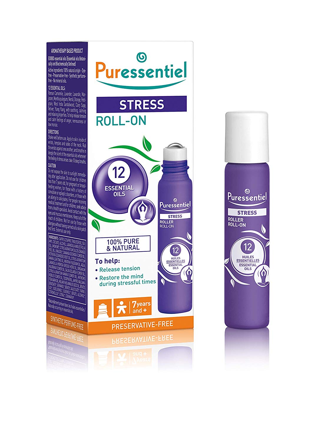 Puressentiel Rest & Relax, Stress Roll-On, 5 ml, Helps Promote Healthy Sleep, Stress Relief & Anxiety Relief Routines