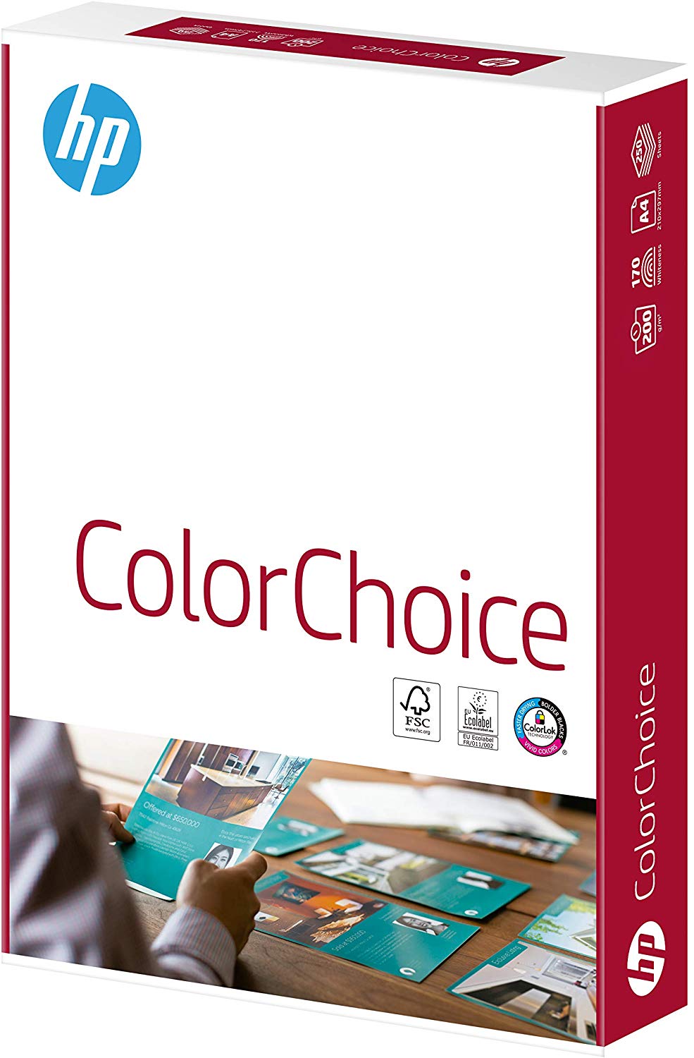 Hewlett Packard CHP755 Colour Laser A4 Paper - 200gsm White, 1 Ream - Image 2