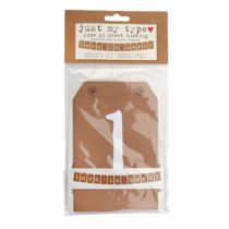Neviti Just My Type Candy Buffet Bunting, Paper, Brown, 15.5 x 10 x 0.1 cm