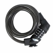 fischer Spiral Lock Combination Bike Lock Length 120 cm Diameter 10 mm Black
