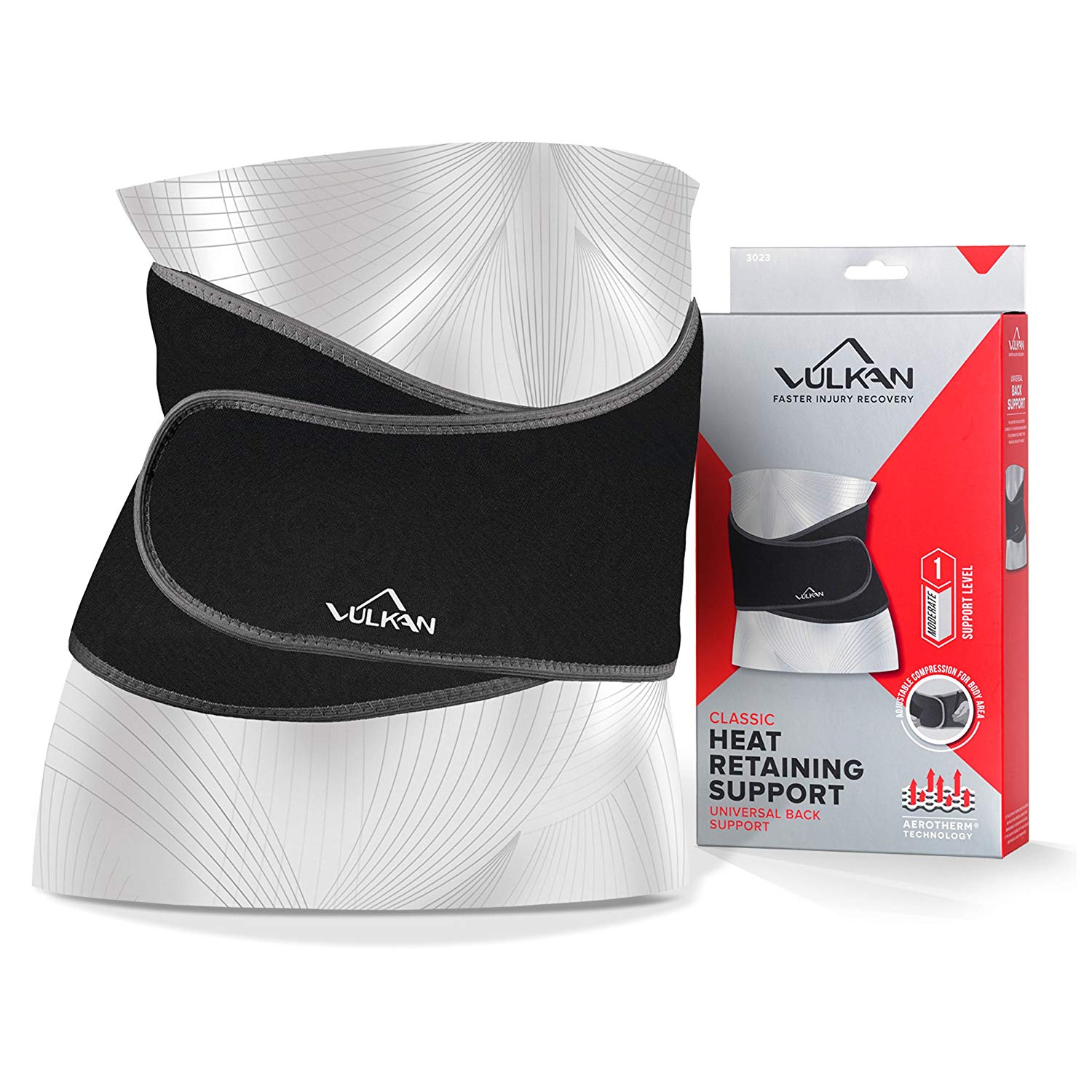 VULKAN Classic Back Support Belt, Adjustable Lumbar Brace for Lower Back Pain Relief Sciatica and Posture Correction