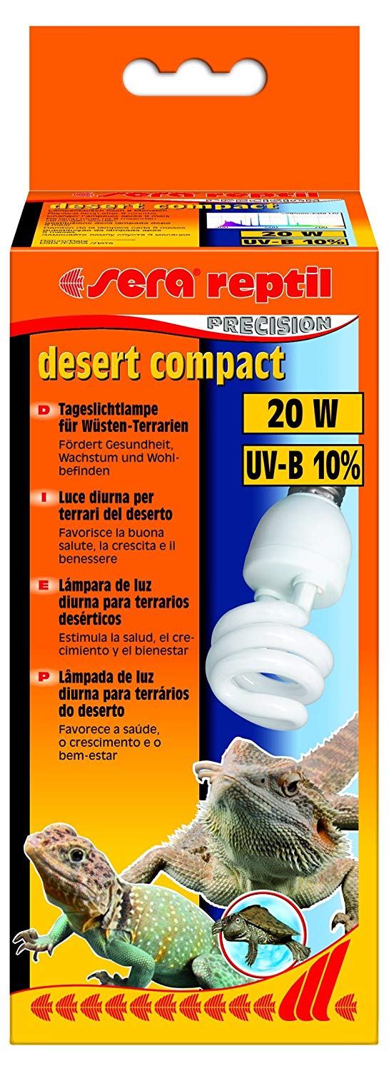 sera Reptile Desert Compact 20 W - Lighting for Desert Terrariums, White
