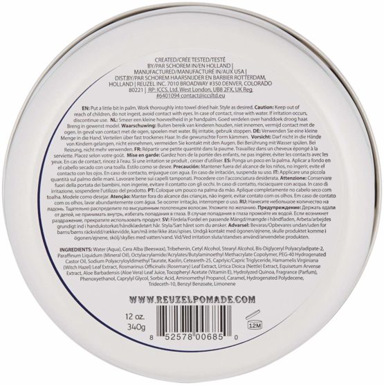 Reuzel Clay Matte Pomade Touchable Medium Hold - No Shine - Water Soluble - Volume Texture and Height - Sweat Proof - Lightweight, 340 g - Image 2