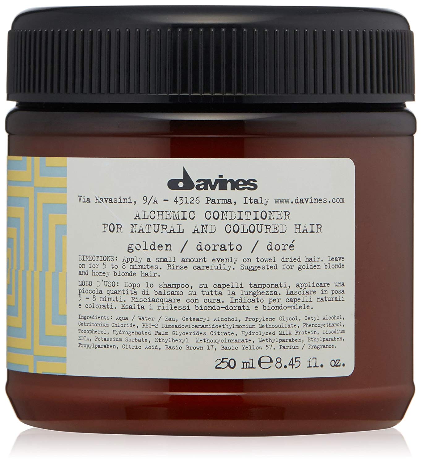 Davines Dav Alchemic System Conditioner, Golden, 250 ml (Pack of 1)