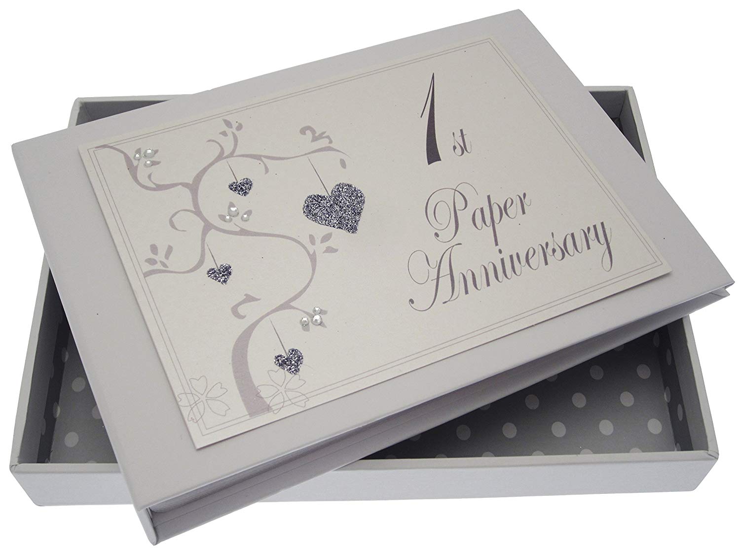 White Cotton Cards "Love Tree 1st Anniversary Tiny Album, 12.5x17.5x2.5 cm