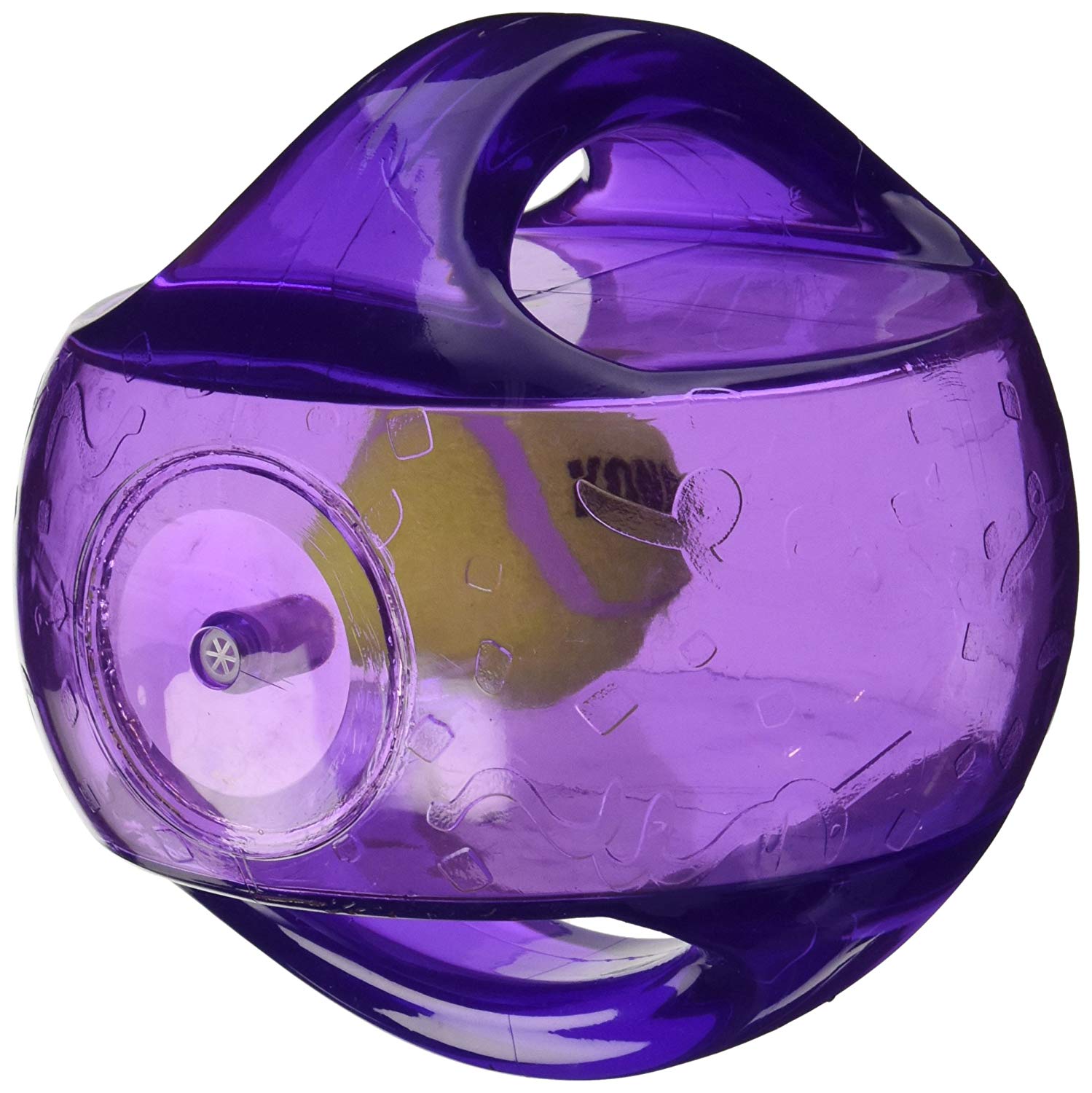 KONG Jumbler Ball - Fetch Toy with Tennis Ball For Dogs and Puppies - For Large/XL Dogs, Blue, Red or Orange - Image 2