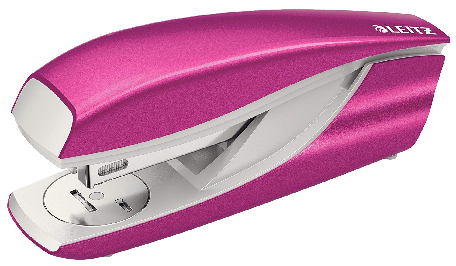 Leitz 5502 Stapler Half Strip Throat 60mm for 26/6 24/6 Capacity 30 Sheets Metallic Pink Ref 55022023, Metallic Green