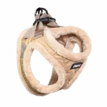 CHIARA Winter Dog Harness Small Dog And Medium Dog Harness - Soft And Cosy Vest - Also usable as Puppy Harness Beige, M