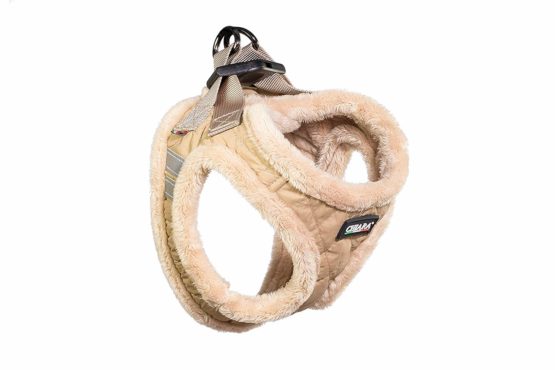 CHIARA Winter Dog Harness Small Dog And Medium Dog Harness - Soft And Cosy Vest - Also usable as Puppy Harness Beige, M