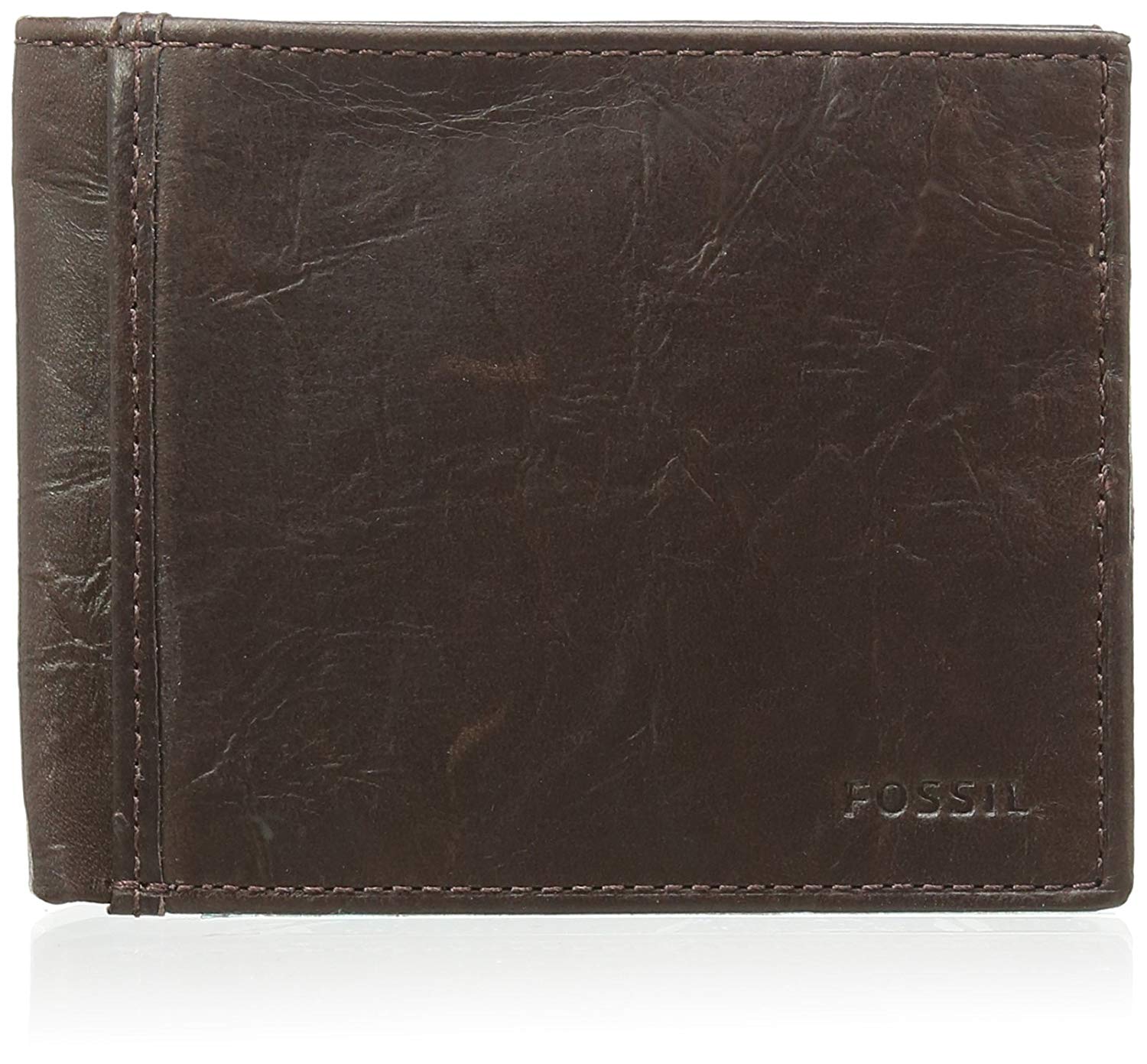 Fossil Wallet for Men Ingram Leather Bifold brown 11.43 cm L x 1.9 cm W x 8.89 cm H ML3784200, 1.9x8.9x11.1 cm (B x H x T)