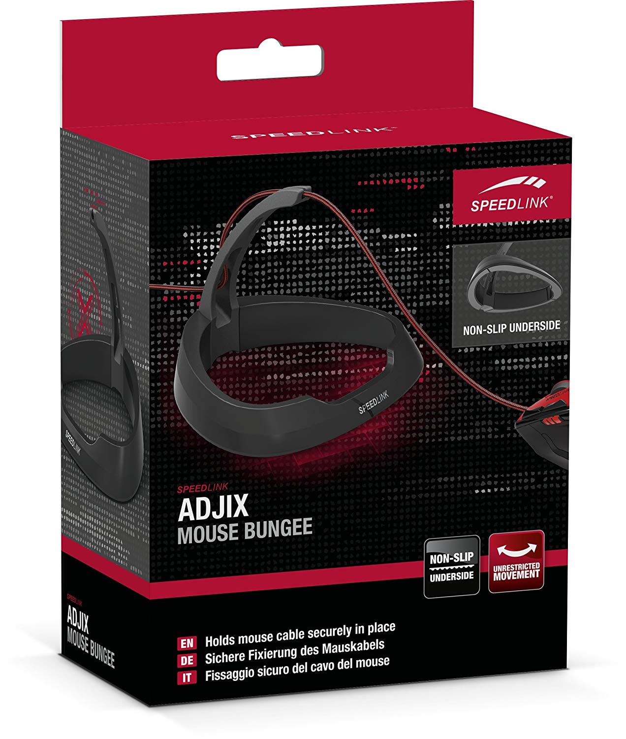 Speedlink Adjix Mouse Bungee SL-680200-BK, Cable Management System, PC Mouse Cable Stand, Black - Image 3