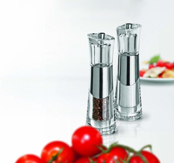 Cole & Mason H57273P Bobbi Salt and Pepper Mills | Precision+ | Chrome/Acrylic | 185mm | Gift Set | Includes 2 x Salt and Pepper Grinders | Lifetime Mechanism Guarantee - Image 4