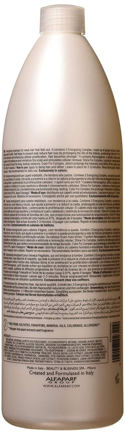 AlfaParf Milano Semi Dí Lino Scalp Care Energising Shampoo 1000 ml, standard, 1 l (Pack of 1) - Image 2