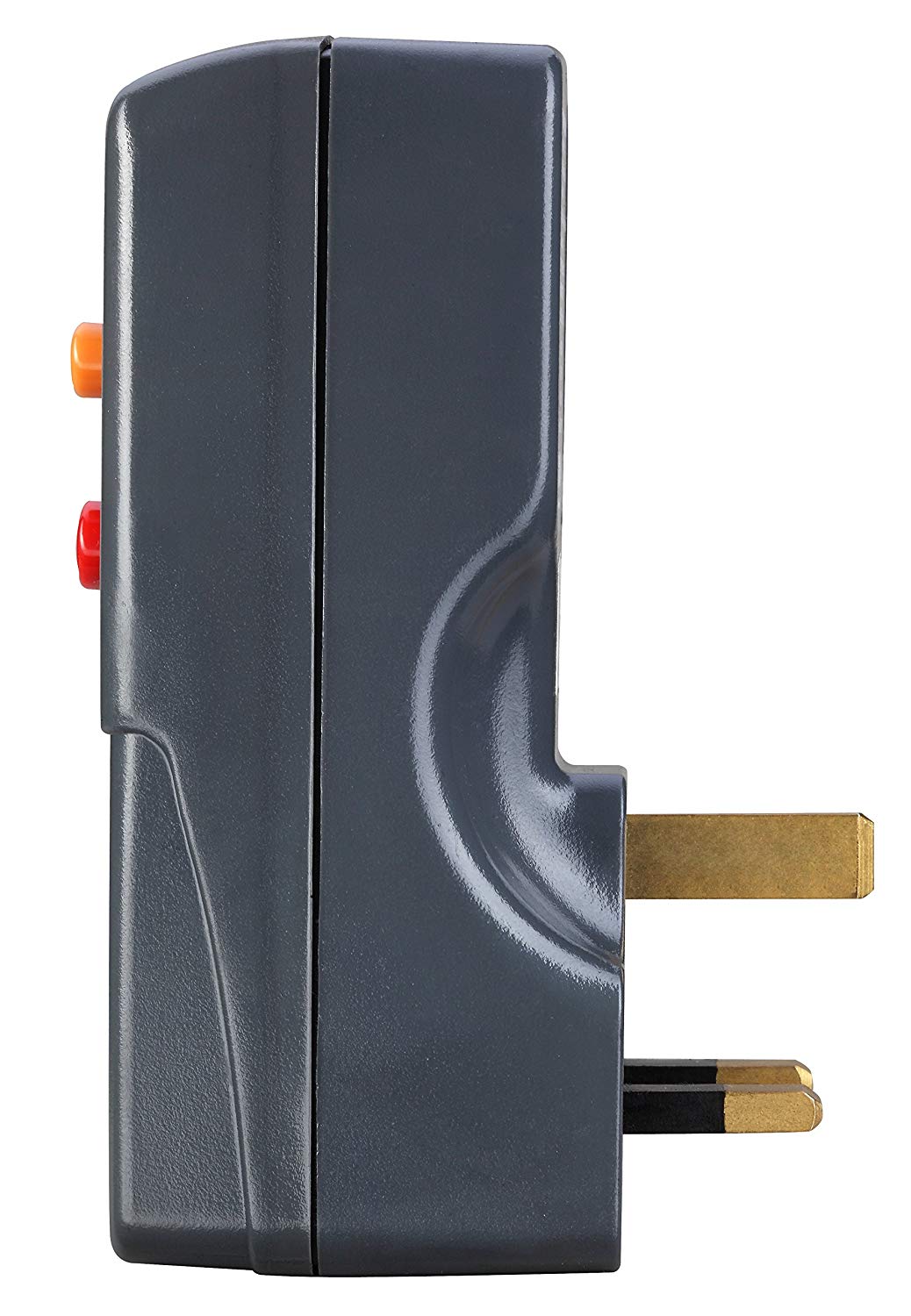 Masterplug Single Socket RCD Safety Adaptor, Black, Grey, 1 - Pack - Image 3