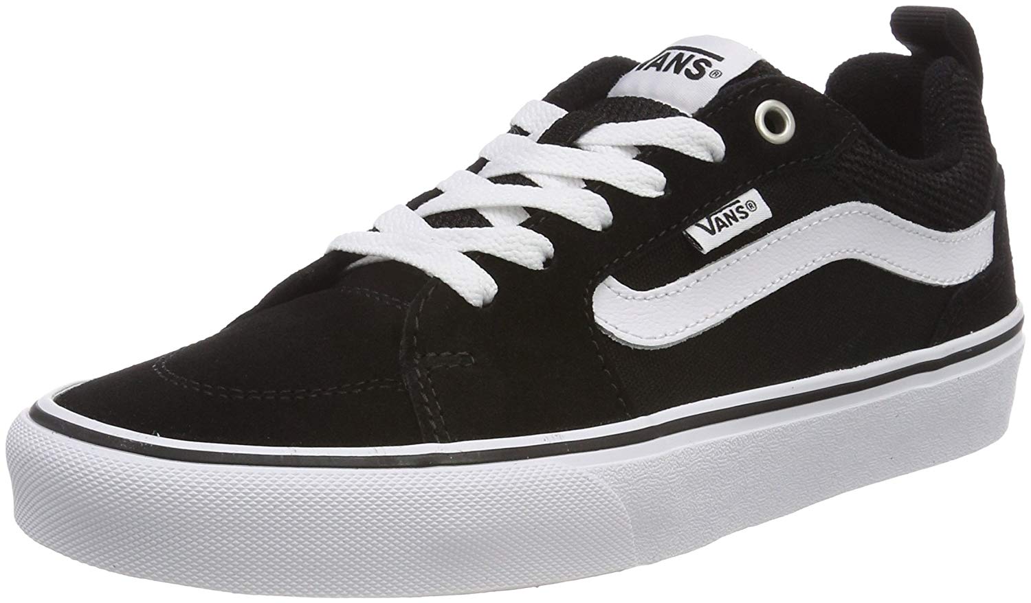 Mens Vans Size 11, Filmore Sneaker Black & White Suede & Mesh Canvas Lace Up Shoes, Low Top Men's Trainers