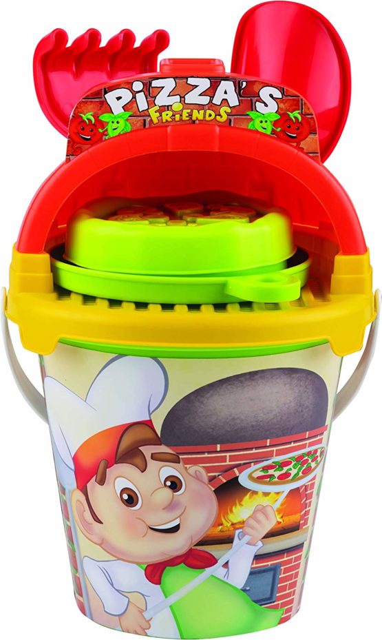 Simba 107114400 Pizza Bucket Set Multi-Coloured