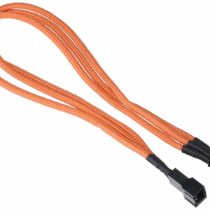 BITFENIX Fan Cables 3-Pin Verlängerung 30cm - sleeved orange/Black