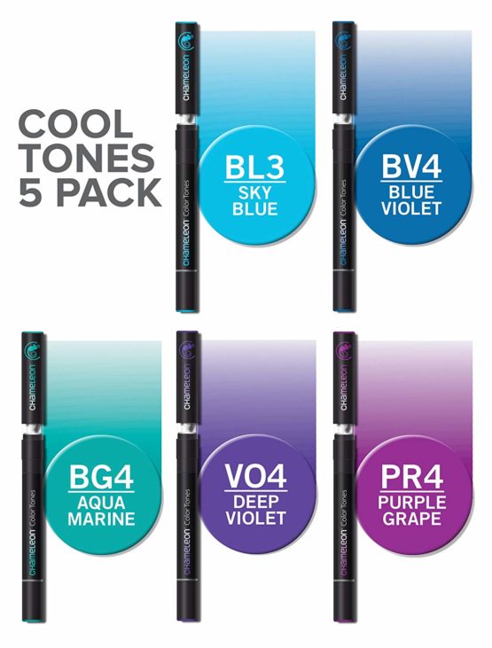 Chameleon, Cool Tones Set, Pens - Pack of 5 - Image 2