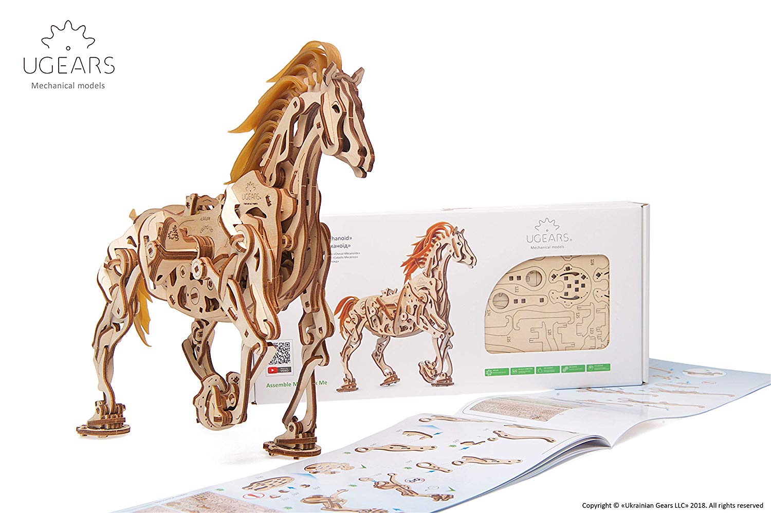 UGEARS 3d Puzzles For Adults Horse-Mechanoid Mechanical Models Wooden Puzzle Brain Teaser Construction Craft Kits For Adults DIY Puzzle Learning Toys for Teens Eco Friendly Woodcraft Building Set - Image 4