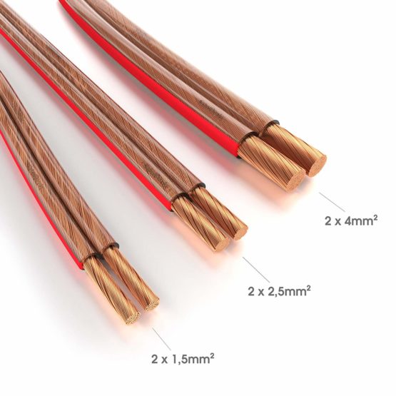 KabelDirekt – Pure Copper Stereo Audio Speaker Wire & Cable – Made in Germany – 2x2.5mm² – 50m – (For Hifi Speakers and Surround Sound Systems, Pure Copper, with polarity markings) - Image 3