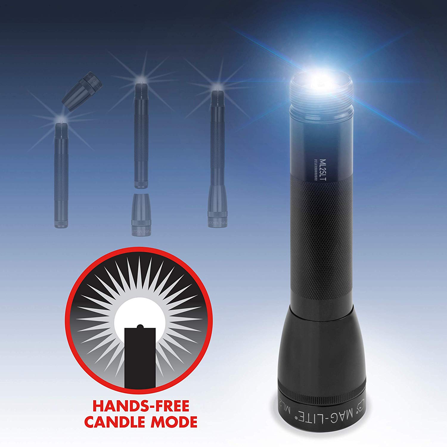 LINTERNA ML25LT™ LED-ML25L 2C led Negro. 192 lúmenes, Black, 2 Piles C - Image 4