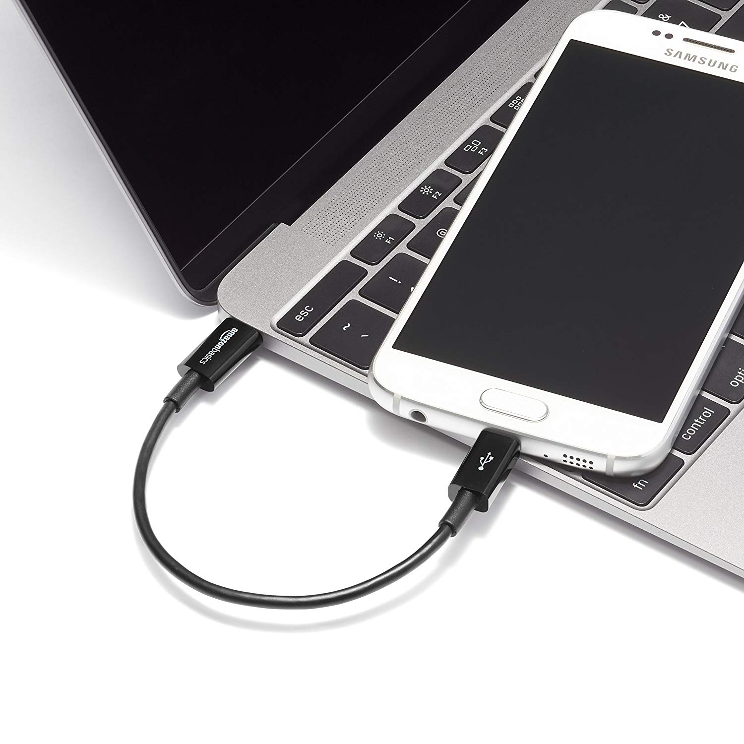 Amazon Basics USB-C to Micro USB 2.0 Cable for Smartphone 15.2 cm, Black - Image 4