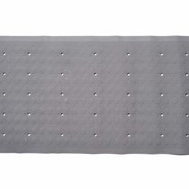 Croydex AG220531H Anti-Bacterial Raised Oval Rubber Bath Mat, Grey with Hygiene 'N' Clean