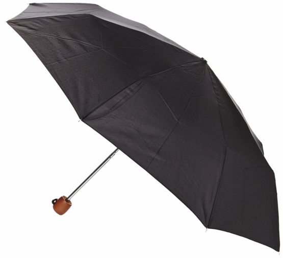 Fulton Fulton Stowaway Deluxe Black Unisex_Adult Umbrella Deluxe Black One Size