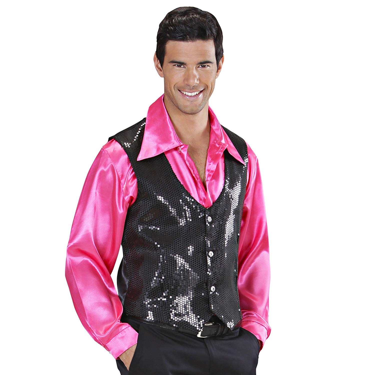 Widmann 9322G ? Sequins Vest for Men, Black, L - Image 3