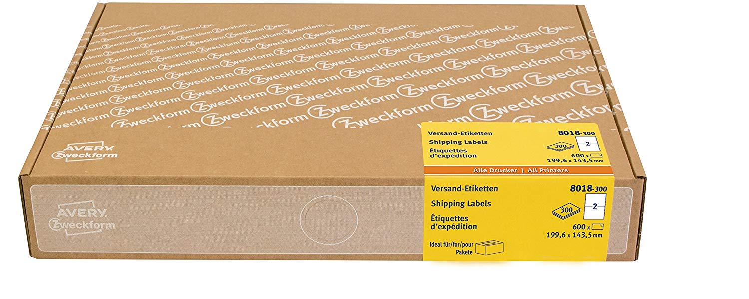 AVERY Zweckform 8018 Shipping Labels Art. 8018 (199.6 x 143.5 mm (A5) Address Labels Self-Adhesive for DHL and Hermes Shipping Stickers - Image 2