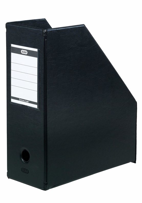 Elba Plastic Magazine File - Black (Pack of 5), 100400637