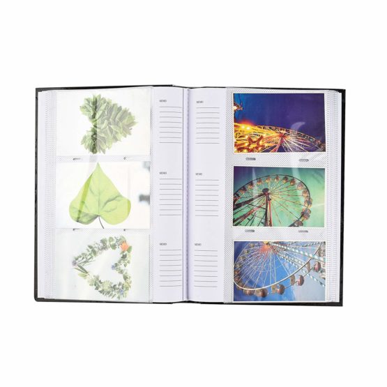 ARPAN Family, Friends Travel/Holiday Destinations/Memory Photo/Picture Album with Memo Writing Area and Decorative Text Design Fit 300 4 x 6-Inch / 10x15cm Photos (Black Text Design) - Image 3