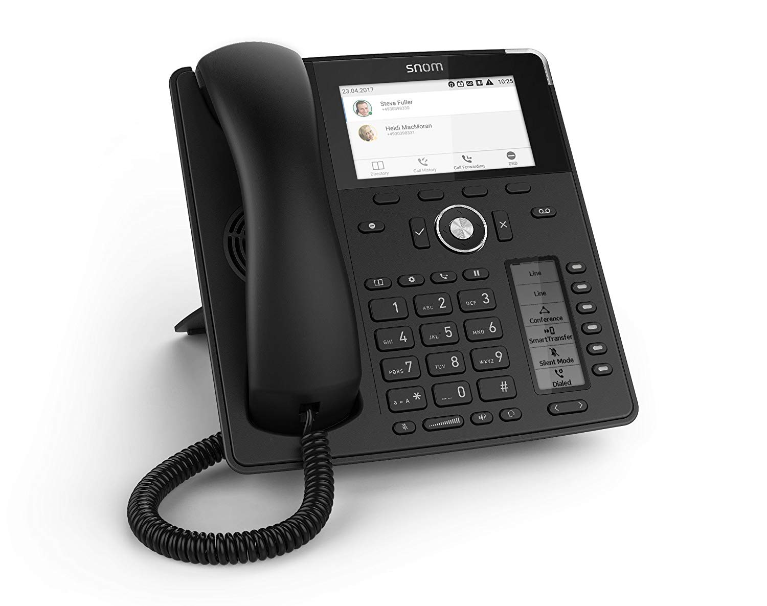 Snom D785 Global Desk Telephone (6 (24) Configurable Self-labeling Multicolor LED Keys,High-resolution Colour Display),Black,00004349